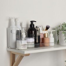 Organizer for storage, with handles, 1 section, 30 × 14 × 13 cm, color transparent color