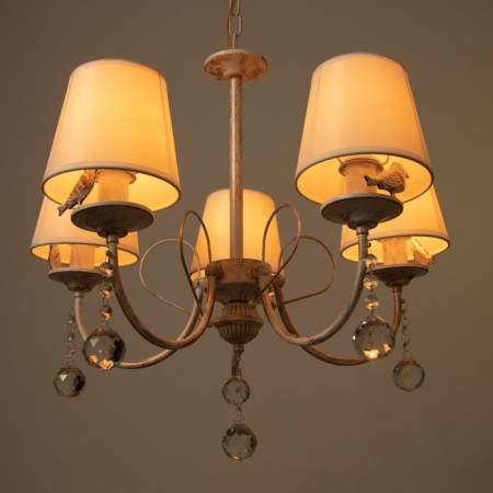 Chantal chandelier 5x40W E14 white+gold 58x58x50 cm Bayerlux-3