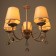 Chantal chandelier 5x40W E14 white+gold 58x58x50 cm Bayerlux
