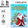 New Year. Funny A5, 8 sheets "Santa Claus"