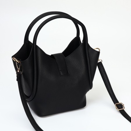 Bag Female Tout with zipper, black color-4