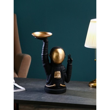 Cosmonaut Little Code, Polystone, 47 cm, black and gold-1