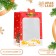 Gift package with the Rozhdestvensky ringing window, embossing, 18 x 25 x 13 cm, red