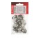 Tundra nails, decorative, 19x22 mm, chrome, 50 pcs