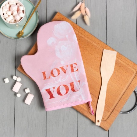 Love you kitchen set, mittens-throw 20x28cm, wooden blade
