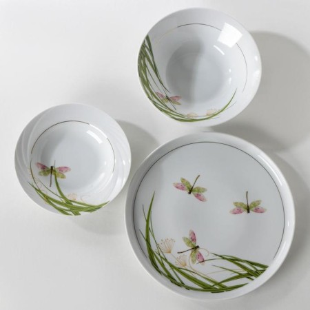 Service table porcelain "Dragonfly", 37 items, 2 types of plates-3