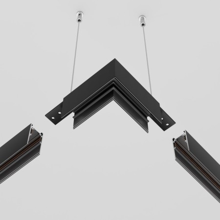 Corner Connector for the Technical Trahnical Trahnical Trahcl-41b, 10x10x5.2 cm, black color Black-3