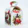 New Year. Gift box New Year's cube maxi "spruce wreath" 15 x 15 x 19 cm.