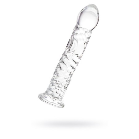 Unrealistic phallimitator Sexus Glass, glass, transparent, 16.5 cm