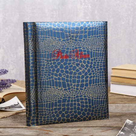 Photo album magnetic 20 sheets "Python with gold cracks" MIX 29x24.5x2 cm