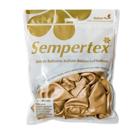Latex ball 12 “Mirror balls”, gold reflex, set of 50 pcs.-2