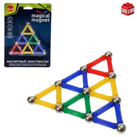 Designer magnetic "triangle", 28 parts