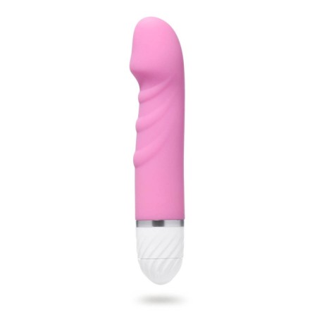 Vibrator with stimulation of the point G, 17x3.5 cm, pink-1