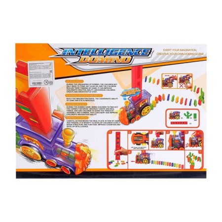 Domino steam locomotive, works on batteries, lighting effects, mix-9