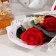 A premium bouquet of red-white soap roses, 3 pcs