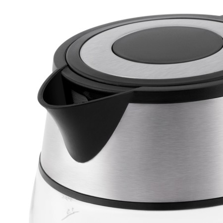 Electric kettle Vitek VT-7037, glass, 1.7 l, 2200 watts, black-silver-1