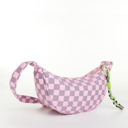 Women's bag over the shoulder, pink color 30*14*10 cm-4
