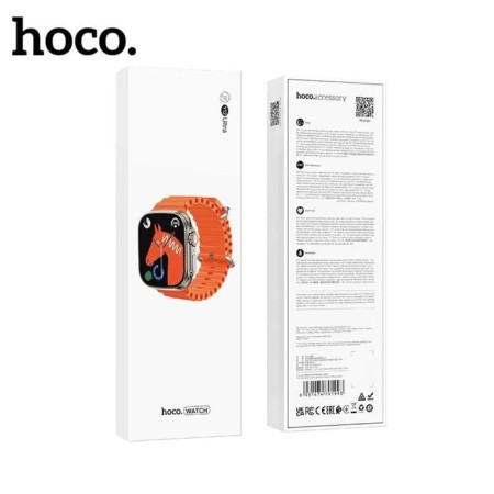 Smart hours Hoco Y12 Ultra, 1.96.240x280, BT5.0.320 mAh, call support, Lightning, golden-5