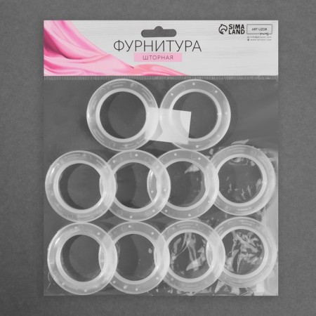 Curtains, d = 4/6.5 cm, 10 pcs, the color is transparent-2