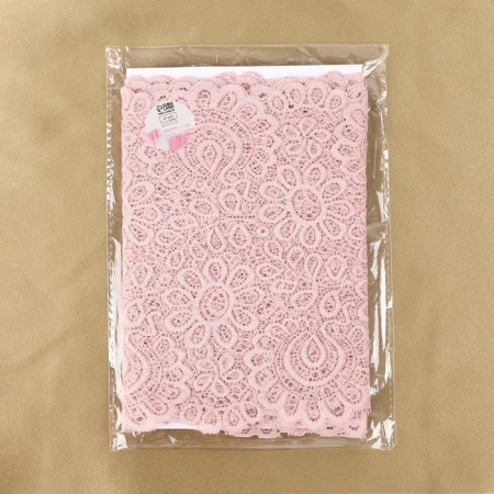 Lace elastic fabric, 190 mm × 2.7 ± 0.5 m, powder color-4