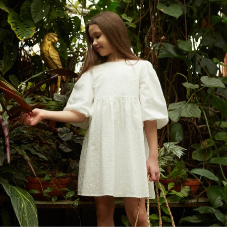 Платье для девочки MINAKU цвет белый, рост 116 см-7