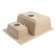 Curler for a kitchen made of Zein 190/Q5, 612x505 mm, rectangular, overflow, sandy color