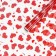 Film for flowers "Heart is love...", red, 0.7 x 7.6 m, 40 μm, 200 g