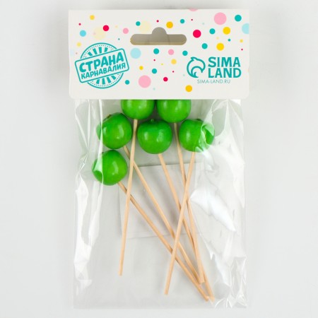 Swims "Apples", 11 cm, set 6 pcs., Green color-2