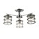 Rotondum chandelier 3x60W e27 chrome