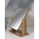Bamboo desktop mirror, mirror surface 15.7 × 20.5 cm, beige