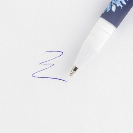 Pen with a cap and applying Soft-Touch "beloved teacher", blue paste 0.7 mm-2