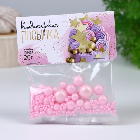 Confectionery sprinkling "stand out", pink, 20 g-1