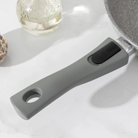 Pan, d = 24 cm, removable handle, anti -stick coating, color light marble-2