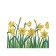 Organizer in a bath on suction cups "Spring Narcissions", for storing toys and trifles, size 33x39 cm