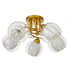 Economy Steel 44913/5 5x40W E27, matte gold, 54x54x30 cm