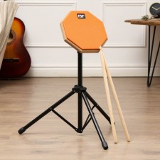 A set of drummer Music Life: PED 8 inches, stands, drum sticks, orange