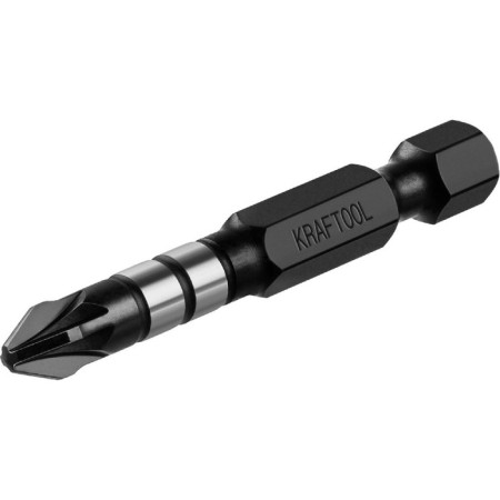 Bits Kraftool Impact Pro 26193-2-50-S10, E 1/4 ", 50 mm, PZ2, 10 pcs., Pozidriv, case