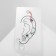 Earrings "Kaffa" Fantasy, set of 5 pcs., Colored with silver