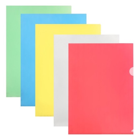 A set of A4, 150 μm folders, calligrata standard, transparent, 5 pieces, mix-1