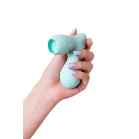 Vacuum clitoris stimulator with the tongue of Jos Dingo, silicone, mint color-6