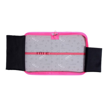 Penal 1 section 140 x 210 x 40 mm, folding pocket and cosmetic bag, fabric, calligrata topontent art love-3