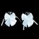 Baltic Babochka wedding for decor, satin, 2 pcs, white, mix
