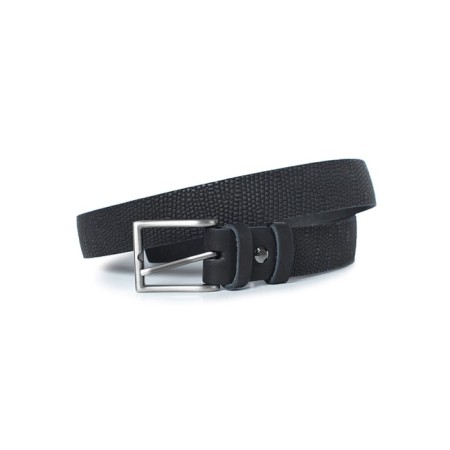 Children's belt, genuine leather, 1 size 85x3x30 cm, black-2