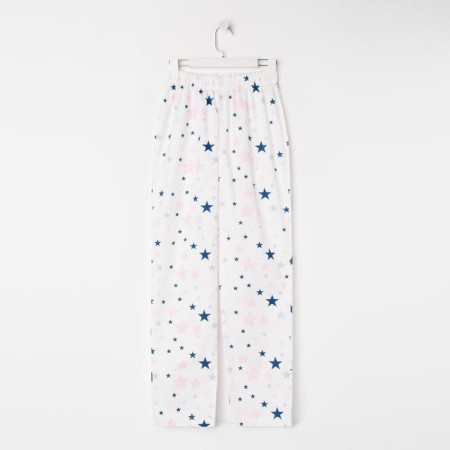 Women's pants KAFTAN "Pink Stars", size 48-50, white-6