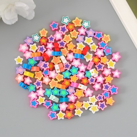 Beads rubber curly "stars" mix, units. 500 pcs.