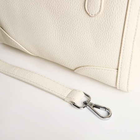 Bag Female Tout with zipper, white color-5