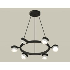A set of suspended rotary lamp with composite crystal Ambrella Light, Traditional Diy, XB9193250, 6XGX53, Black Sand, transparent color