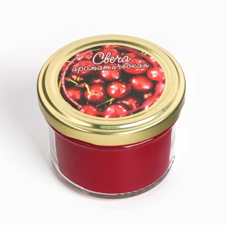 Candle in the bank Aromatic "Cherry Garden", 5x6 cm, 120 g-3