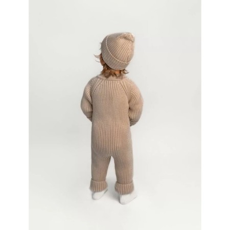Knitted Knitted Pure Love Tot, demi -season, height 68 cm, beige color-5
