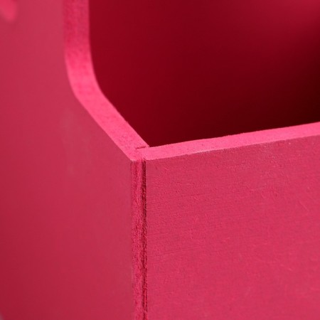 Kashpo - wooden box 13.5x13.5x30 cm burgundy-4
